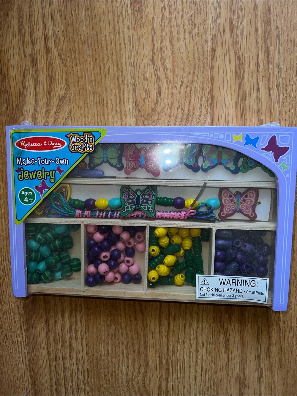 Melissa & Doug Wooden Butterfly Garden Jewelry Kit